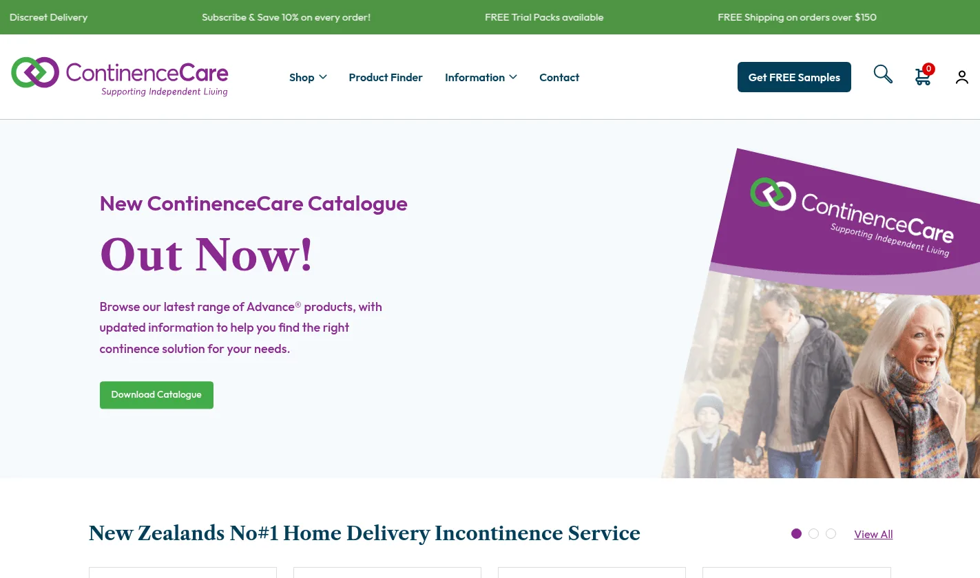 Continence Care website