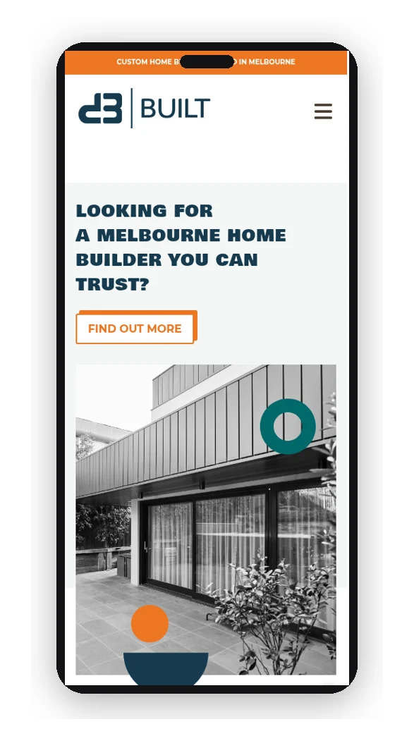 D3 Built website on a phone