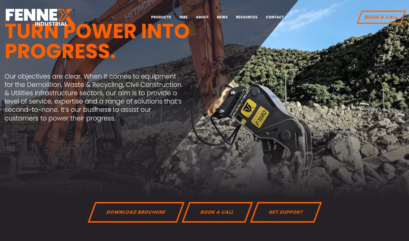 Fennex Industrial website
