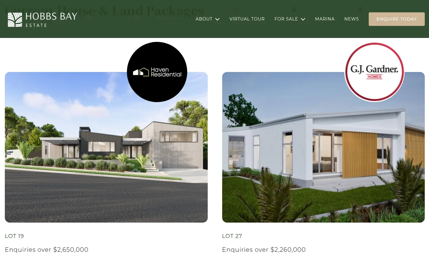 Hobbs Bay Estate house and land packages