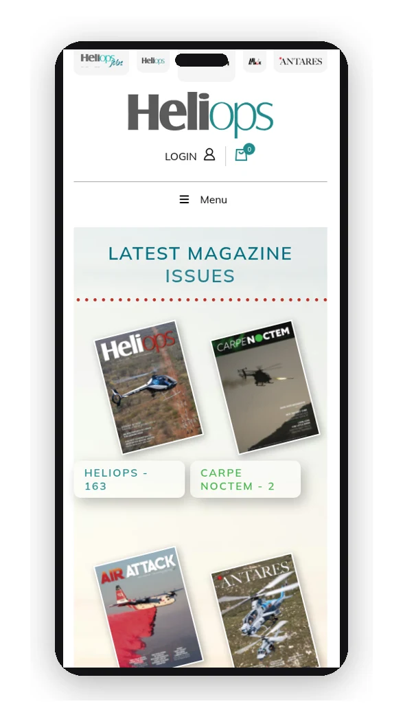 HeliOps Magazine on a phone