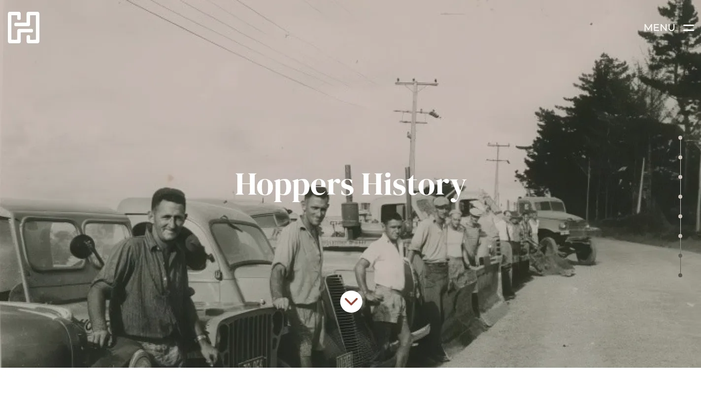 Hoppers history timeline page