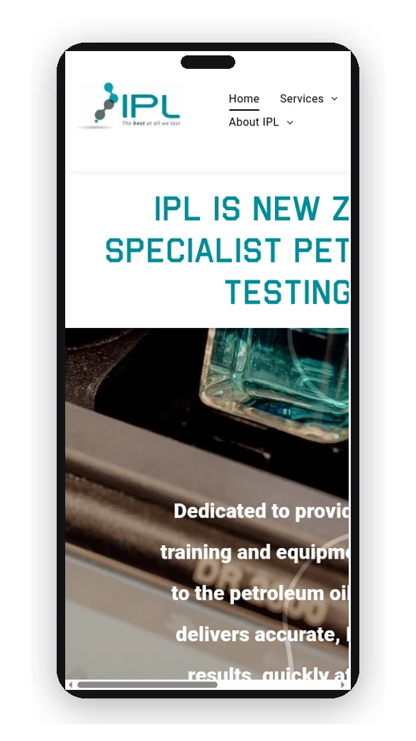 IPL website on a phone