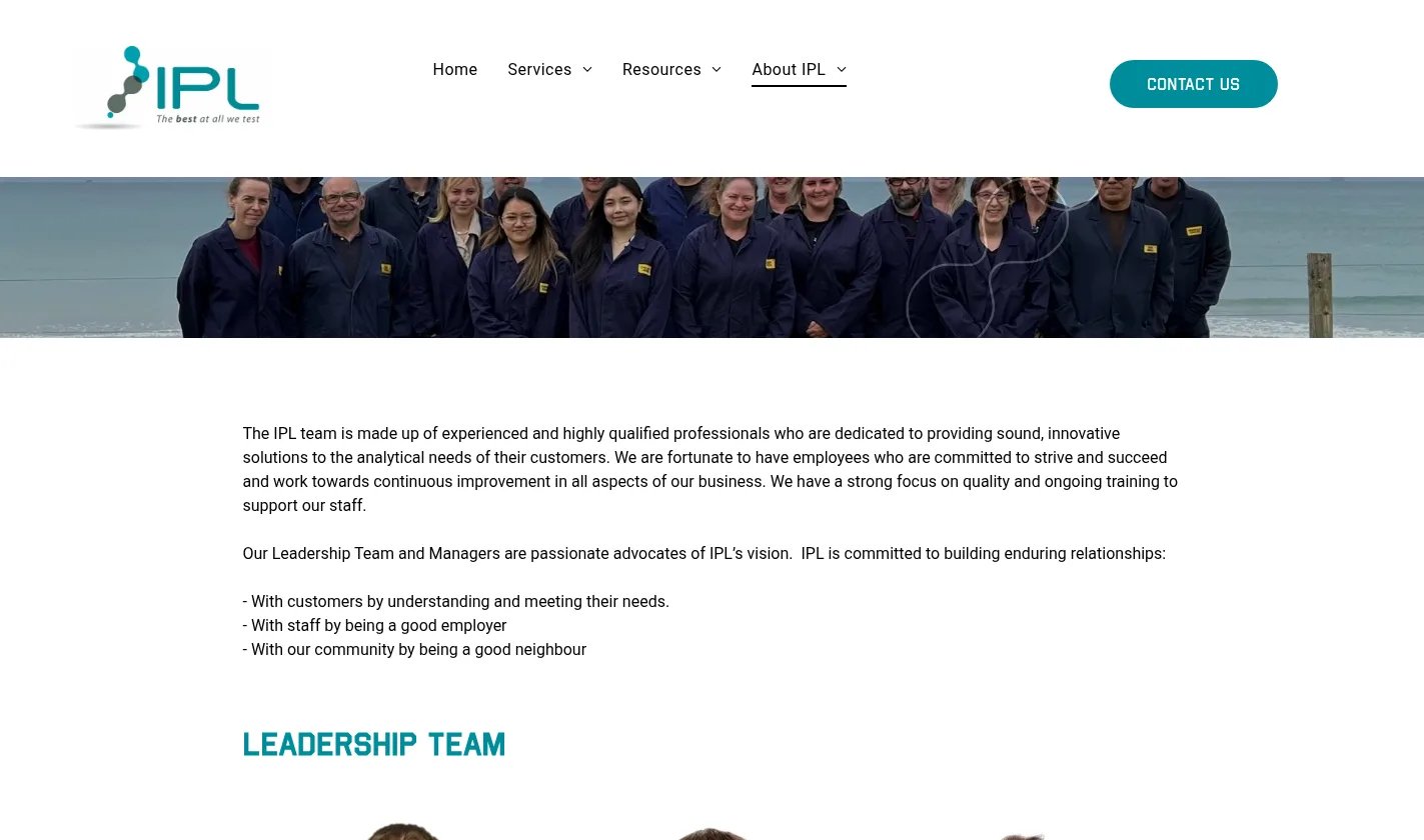 IPL team page