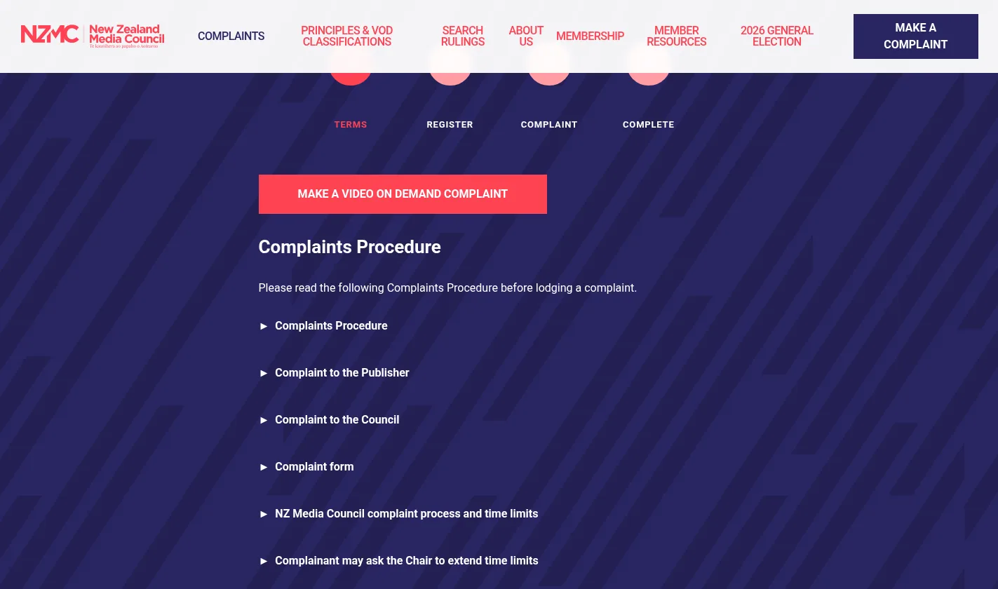 Media Council complaints procedure