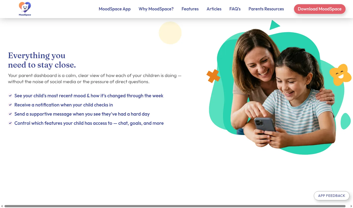 MoodSpace parent dashboard explained
