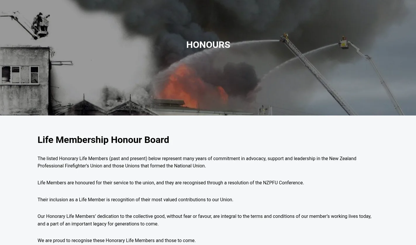 NZPFU honours board
