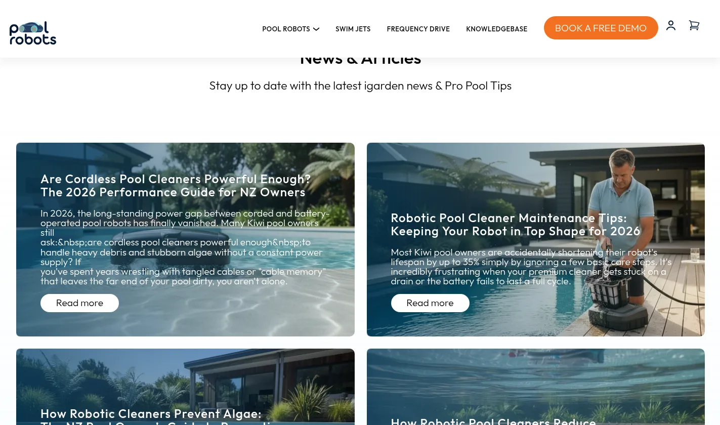 Pool Robots knowledge base
