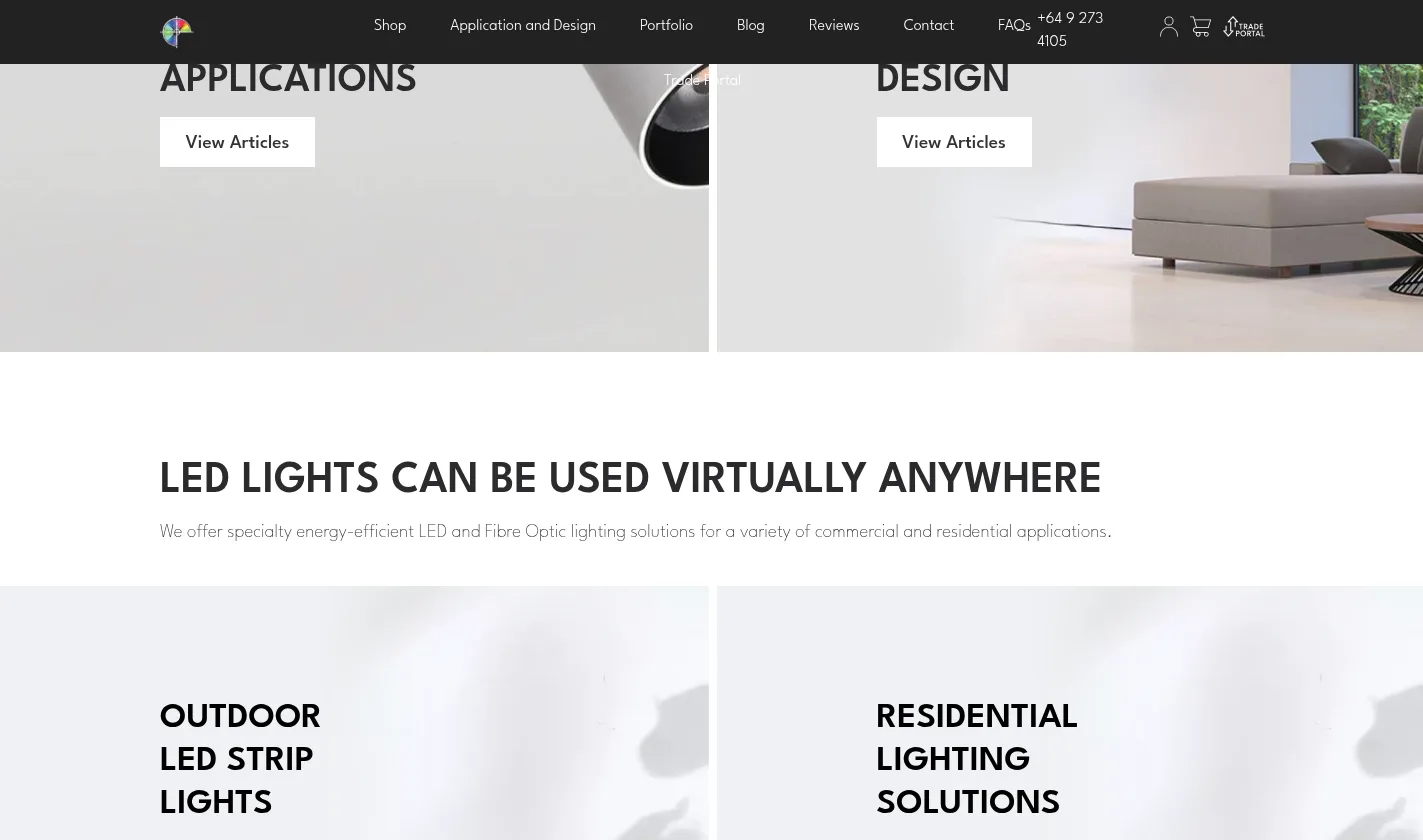 Lighting applications and design section