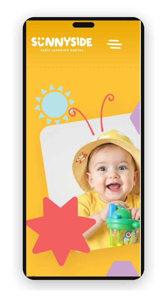 Sunnyside website on a phone