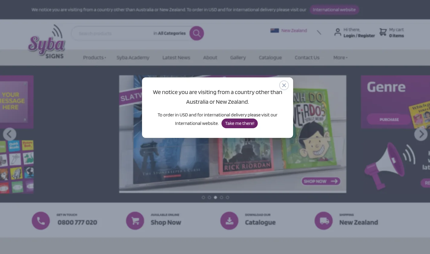 Syba Signs website