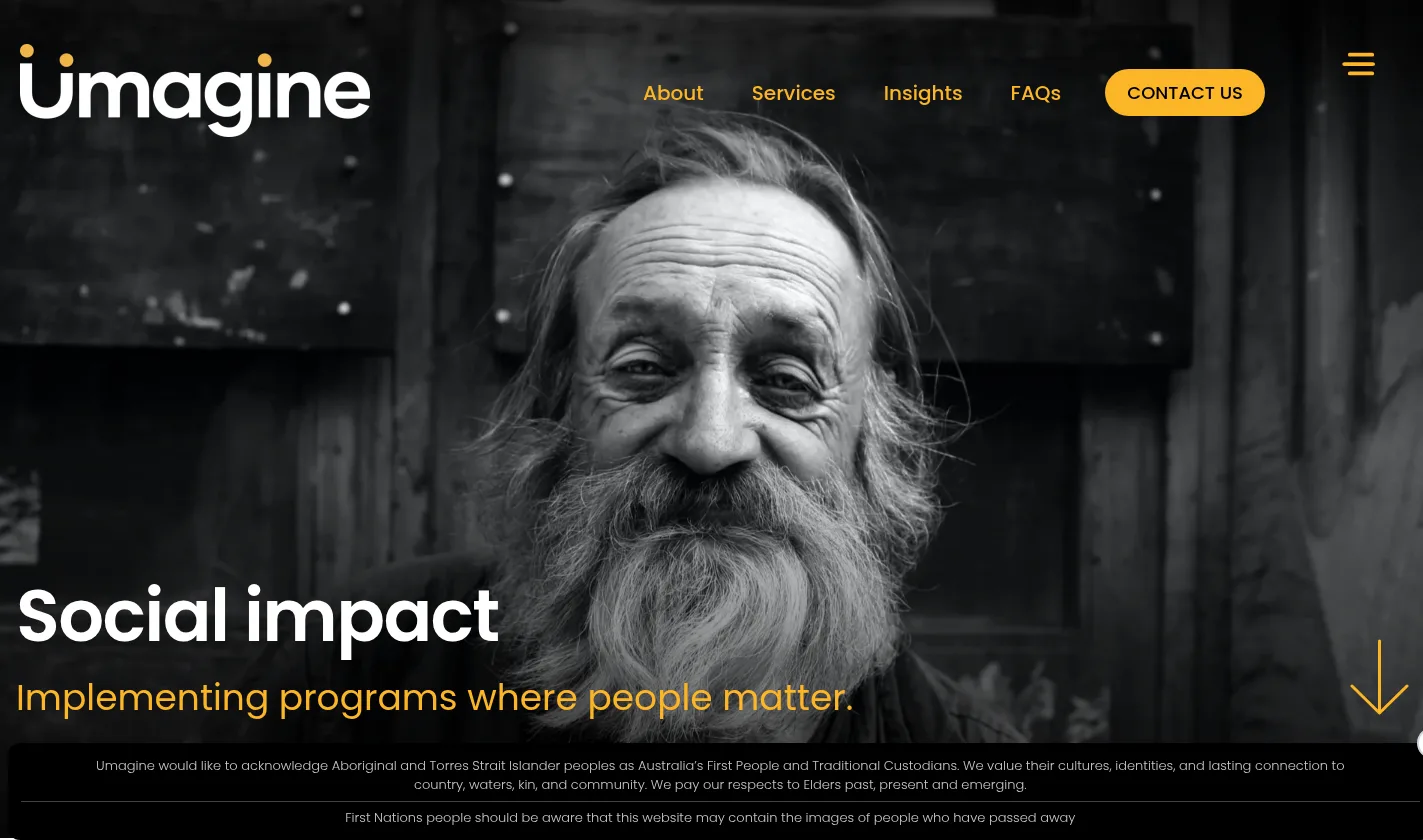 Umagine website