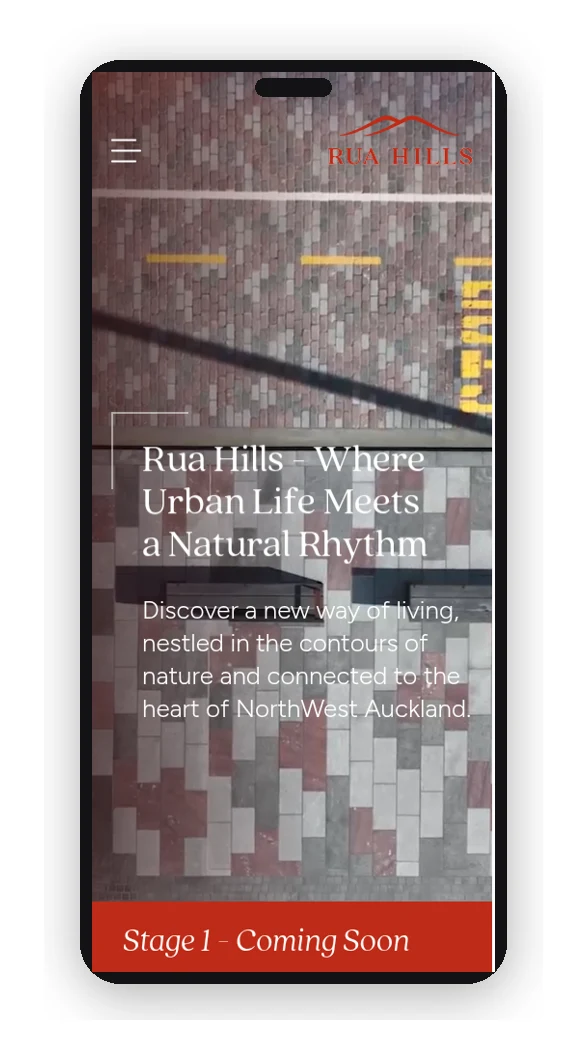 Rua Hills website in use