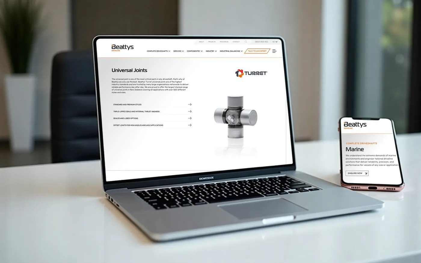 Beattys Driveline website