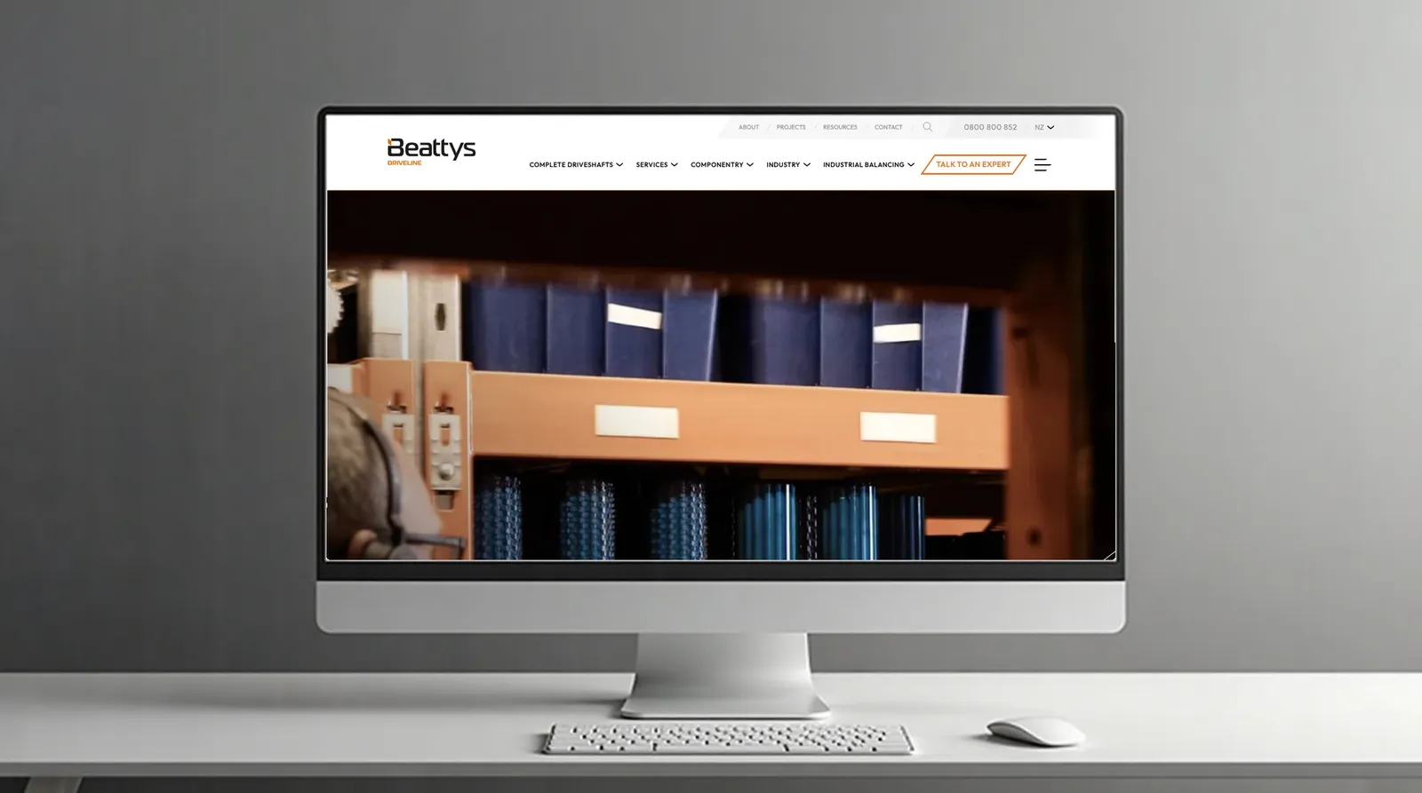Beattys Driveline website on desktop