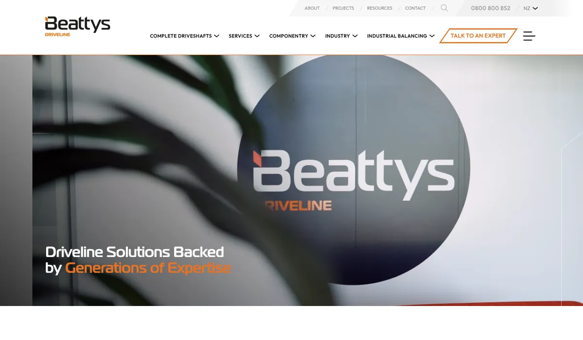 Beattys Driveline website