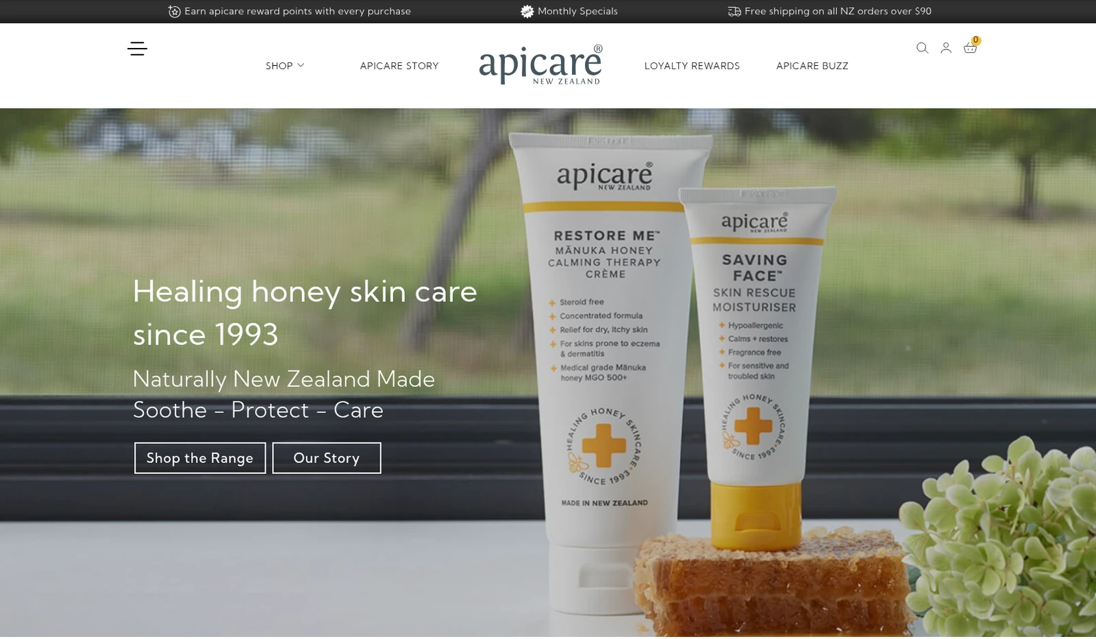Apicare website designed by Fuel Design