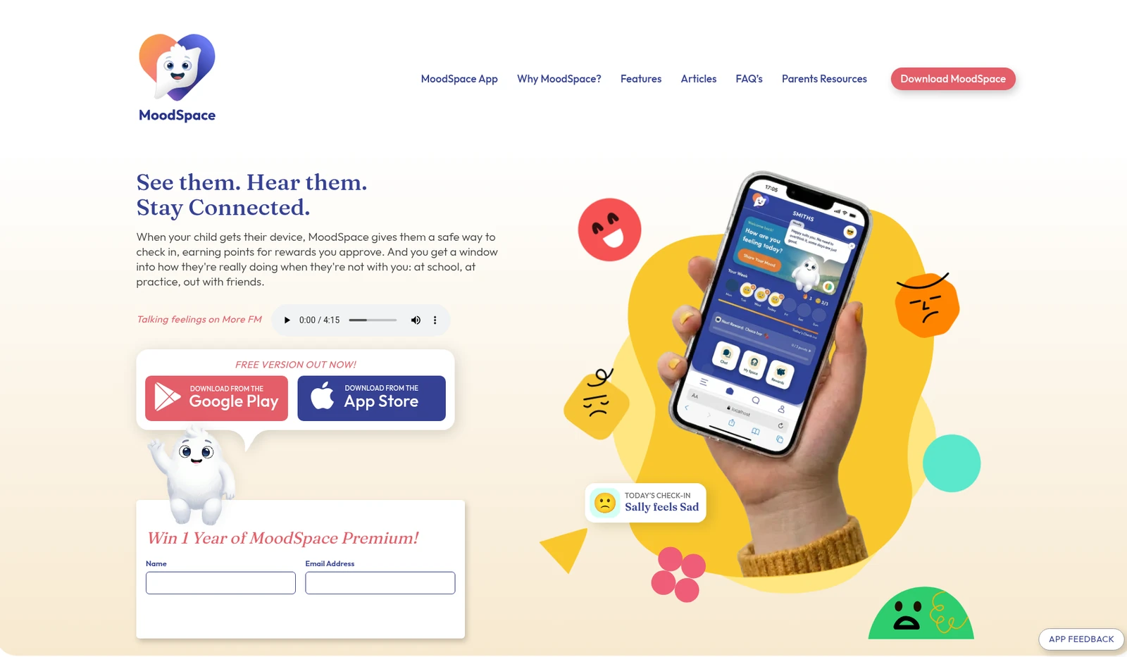 MoodSpace website designed by Fuel Design
