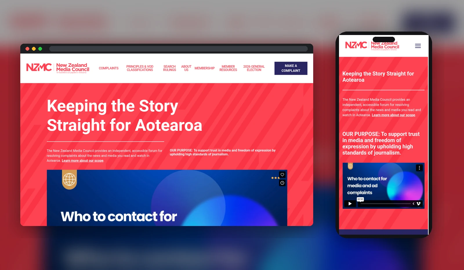 New Zealand Media Council website designed by Fuel Design