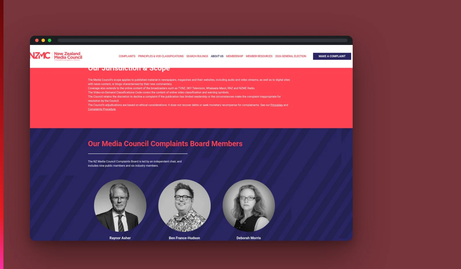 New Zealand Media Council website designed by Fuel Design