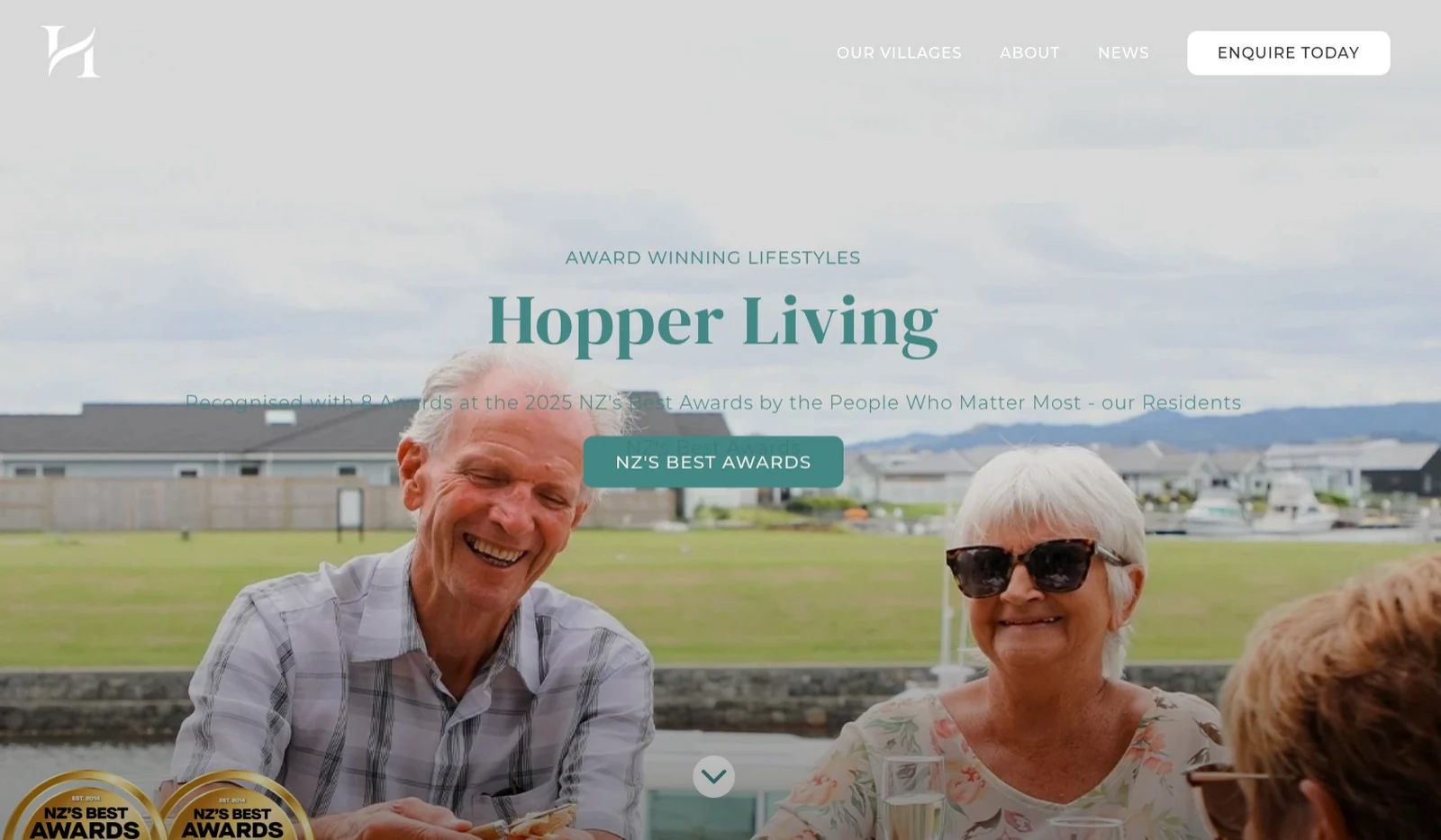 Hopper Living website designed by Fuel Design