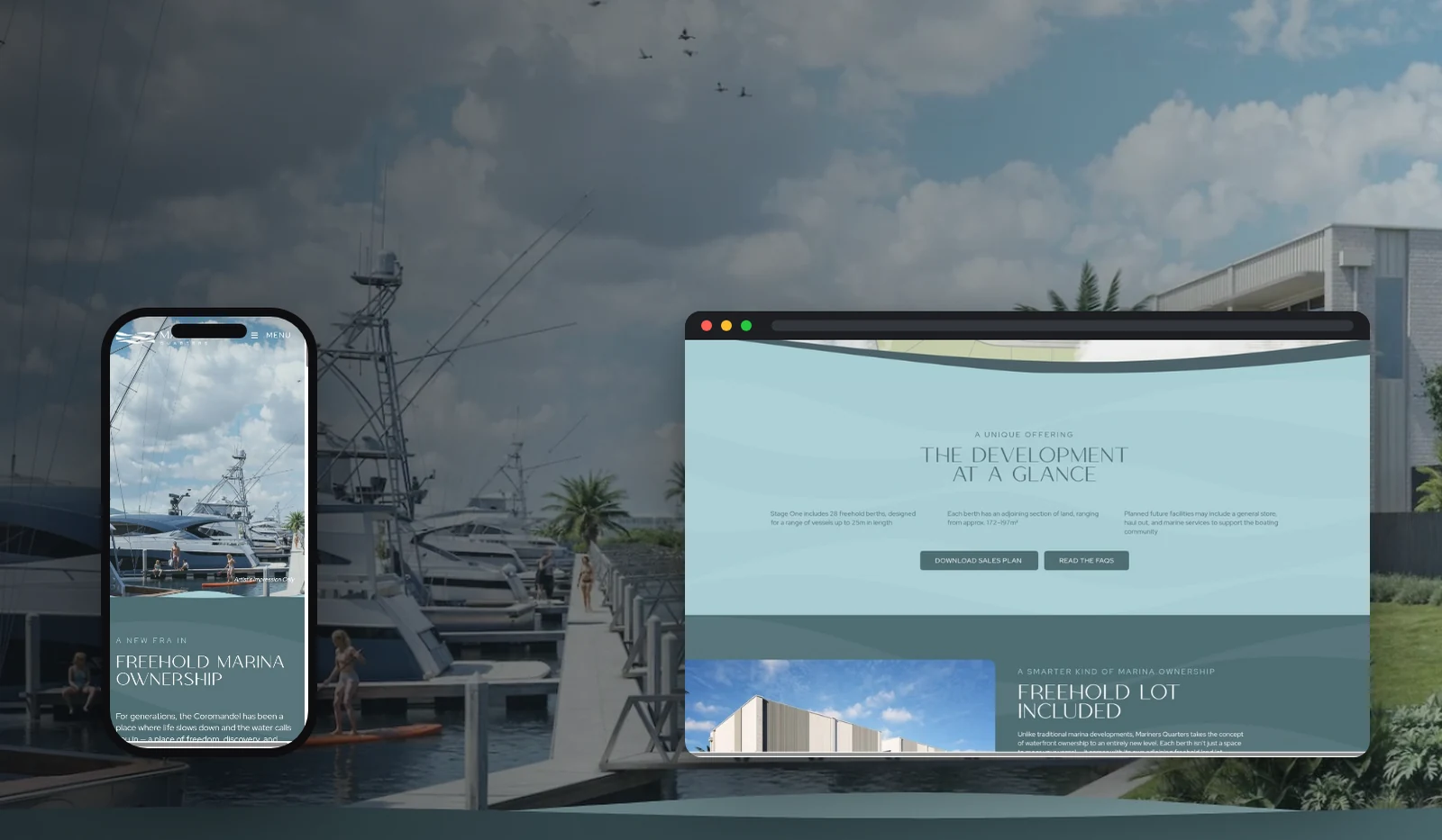 Mariners Quarters website designed by Fuel Design