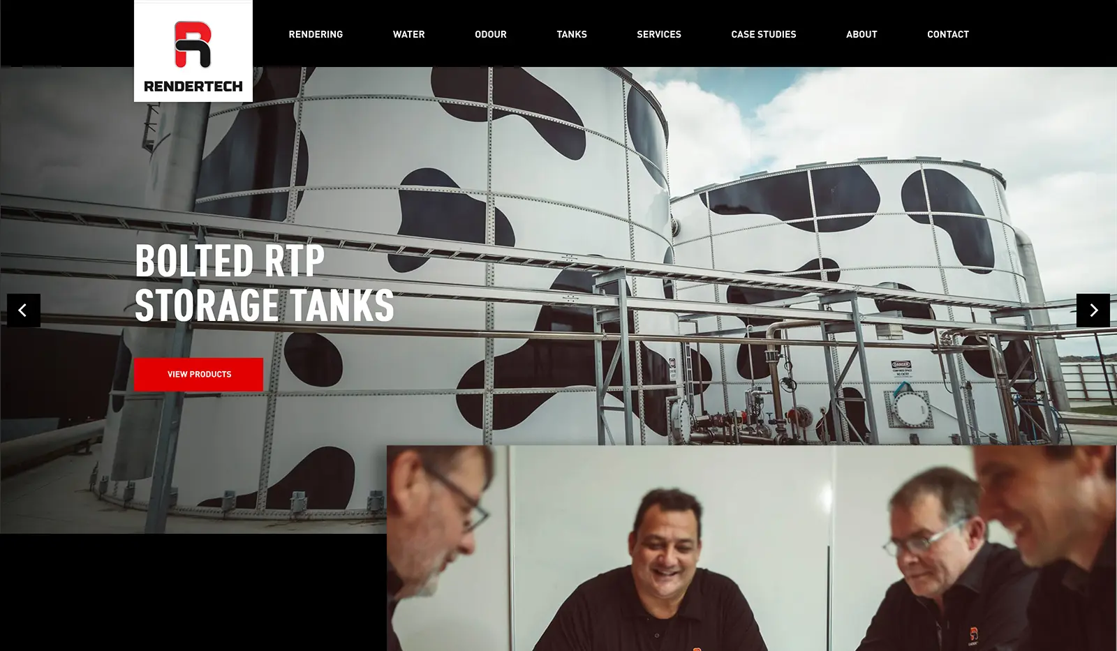Rendertech website designed by Fuel Design
